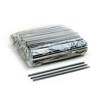 Трубочка прямая MILK широкая черная в индивидуальной упаковке для коктейля 8*240мм 250шт. (1/16~20)