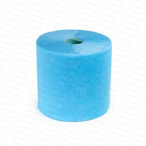 Бумага протирочная синяя низкий рулон 350 метров, высота 23 см. (1/2)