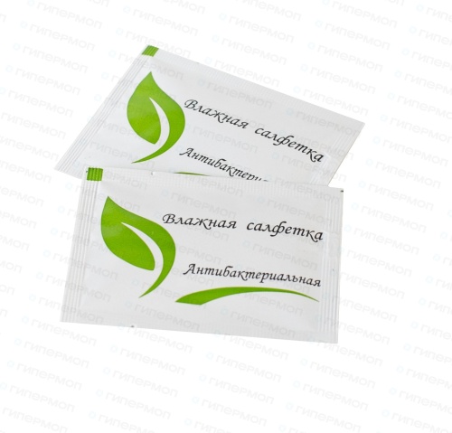 Влажная салфетка 80*60мм в инд. упак. антибактериальная (1 ящ. 1000 шт.)