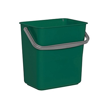 Ведро 6 л прямоугольное, цвет зеленый
