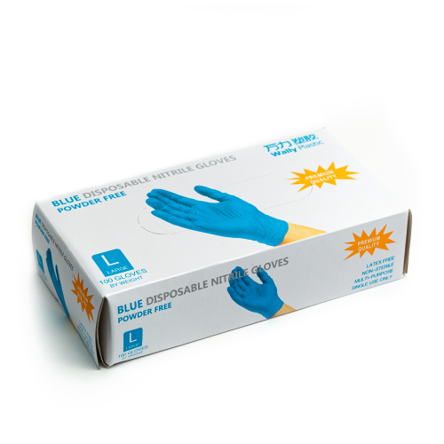 Перчатки винил/нитрил СИНИЕ, размер L КИТАЙ (1 уп. 100 шт.) (1/10)