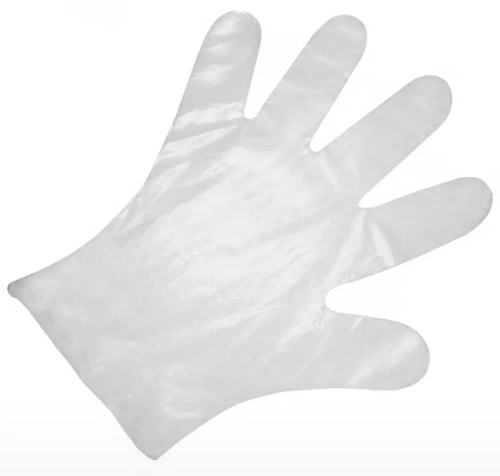 Перчатки полиэтиленовые, одноразовые, размер M, Россия (1 уп. 100 шт.) (1/100)