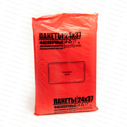 Пакет фасовочный прочный, 24х37 см., 9 мкм, (1/400/40)