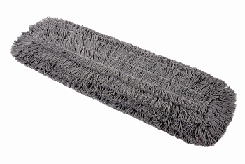 Моп разрезной хлопок-полиэстер серый для сухой и влажной уборки 80 см
