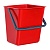 Ведро 6 л прямоугольное, цвет красный