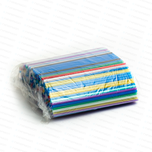 Трубочка прямая MILK широкая цветная для коктейля 8х240мм 500шт. (1/10)