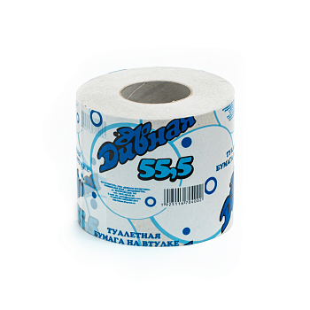 Туалетная бумага Дивная на втулке 55м (1/30)