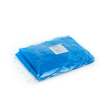 Халат одноразовый на завязках с манжетами голубой (1 уп. - 5 шт.)