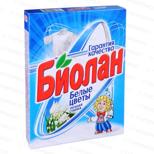 Стиральный порошок БИОЛАН СМС Белые цветы 350гр(1/24)