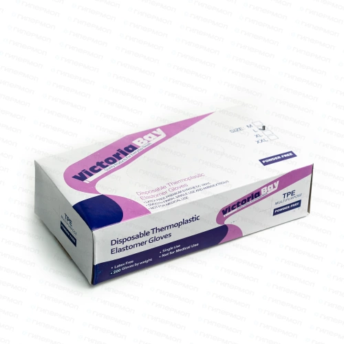 Перчатки ТПЭ (термопластичный эластомер), ПРОЗРАЧНЫЕ, размер XL (1 уп. 200 шт.) (1/10)