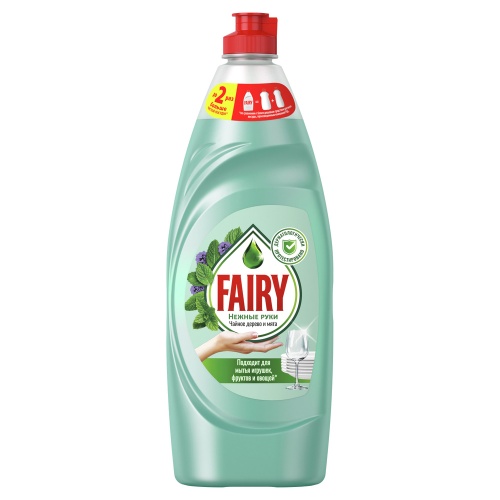 Средство для мытья посуды FAIRY Нежные руки Чайное дерево и мята 0.9 л