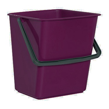 Ведро 6 л прямоугольное, цвет фиолетовый