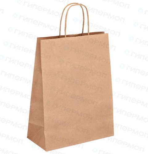 Пакет большой бумажный крафт с крученой ручкой 350*150*450 (1/250)